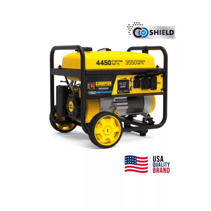 Generador Electrico 4450 watts Gasolina Monofasico Champion Americano con Sensor de CO2