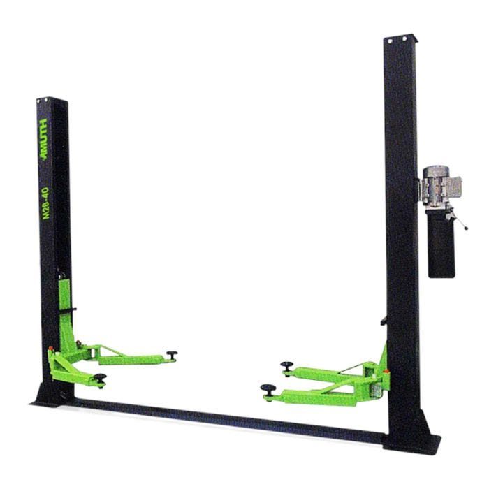 Elevador de 2 postes de 4 toneladas 3hp y 220 voltios con conexion a piso muth