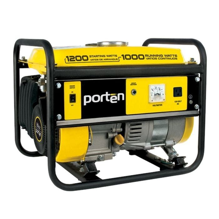 Generador de 1200 watts a Gasolina Monofasico Porten Premium