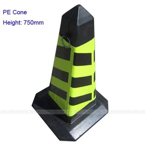 Cono Rígido Verde Con Negro 75 Cm Uso Pesado Reflectivo