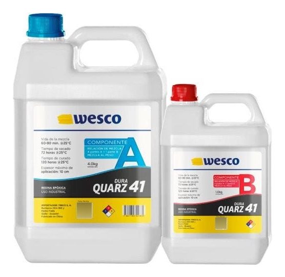 Kit Duraquarz Resina Epoxica 4:1 1kg Wesco