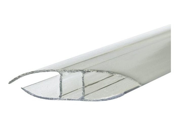 Perfil Transparente H Para Policarbonato De 8 Milimetros Y