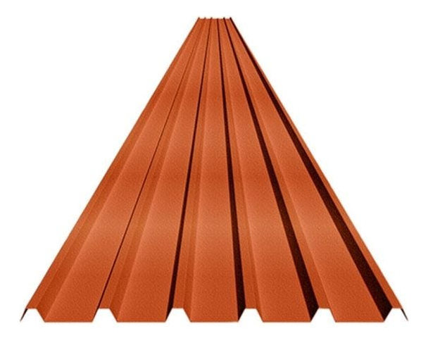 Techo Termoacustico Upvc Rojo Tk5 2.5mm 1.07x11.8mt Klar