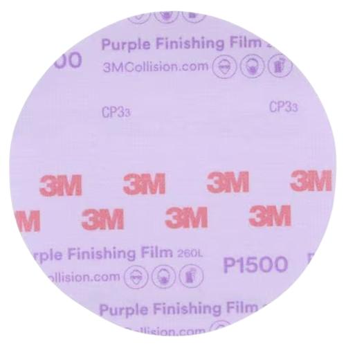 Lija Disco Abrasivo Púrpura de Acabado 3M Hookit 260L Premium para Pulir y Corregir 5 Pulgadas